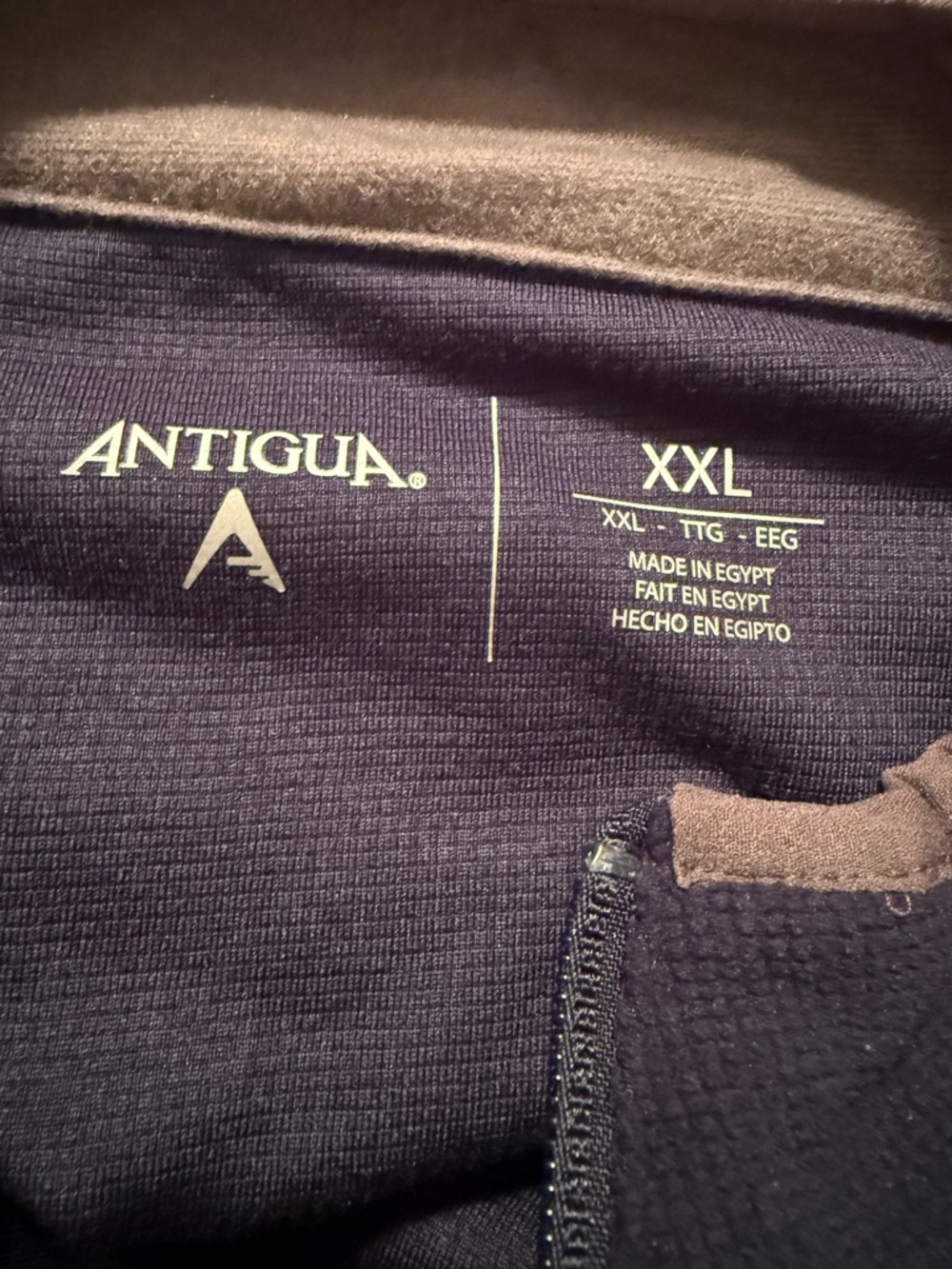 Antigua Chicago Bears Navy Men’s Quarter Zip Pullover Fleece Sweatshirt Mens XXL - Picture 5 of 9